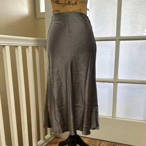 Quince Gray Midi Slip Skirt for Casual Wear